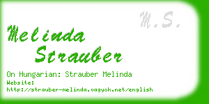 melinda strauber business card